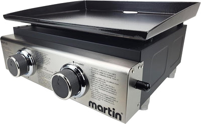 Plaque de cuisson (Plancha) portable à 2/3/4 foyers Martin MGP-22/MGP-23/MGP-24 - Gril à gaz avec plaque en acier émaillé pour camping et activités extérieures