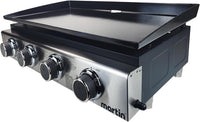 Plaque de cuisson (Plancha) portable à 2/3/4 foyers Martin MGP-22/MGP-23/MGP-24 - Gril à gaz avec plaque en acier émaillé pour camping et activités extérieures