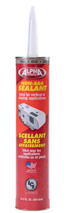 Mastic d'étanchéité butyle auto-nivelant Alpha 1021 - Tube de 10,3 oz - Beige