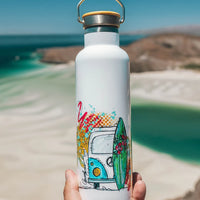 Stainless Steel Water Bottle - 500 ml | Insulated & Retro for Camping and Vanlife