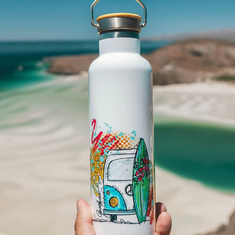 Stainless Steel Water Bottle - 500 ml | Insulated & Retro for Camping and Vanlife