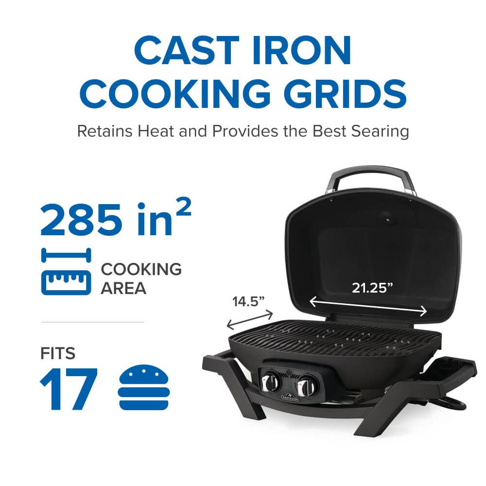 Barbecue Portable Napoleon TravelQ™ PRO285 - Gaz Propane, Grilles en Fonte, Haute Performance