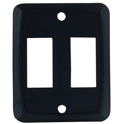 Plaque murale double interrupteur noire JR Products 19-1885 pour VR