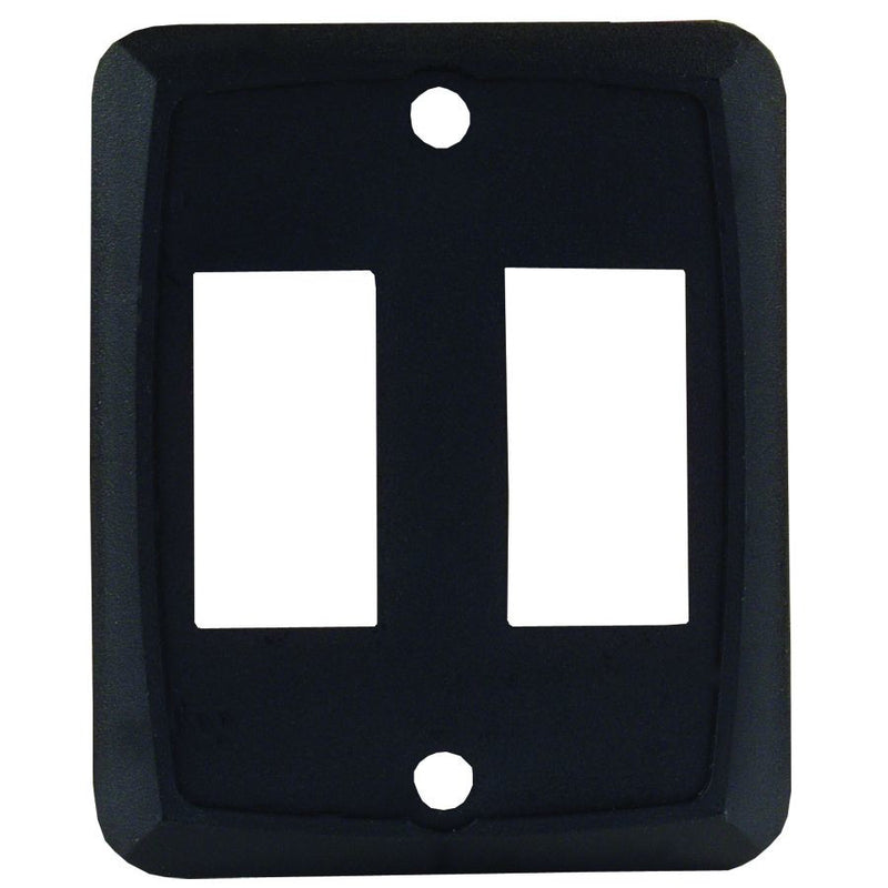 Plaque murale double interrupteur noire JR Products 19-1885 pour VR