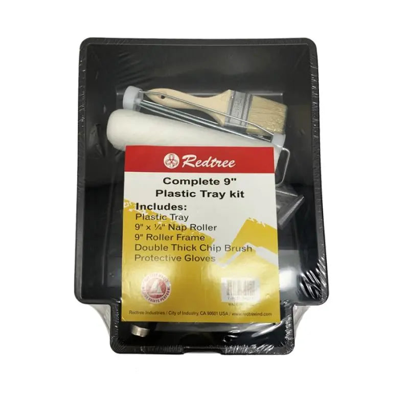 REDTREE IND 35022 Set de Peinture Deluxe 9' avec Rouleau, Cadre et Brosse pour Peinture de VR