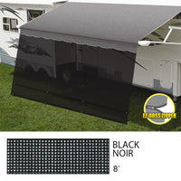 Pare-soleil noir 18' EZ BOSS ZIPPER – Protection UV et intimité pour votre auvent