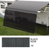 Pare-soleil noir 18' EZ BOSS ZIPPER – Protection UV et intimité pour votre auvent