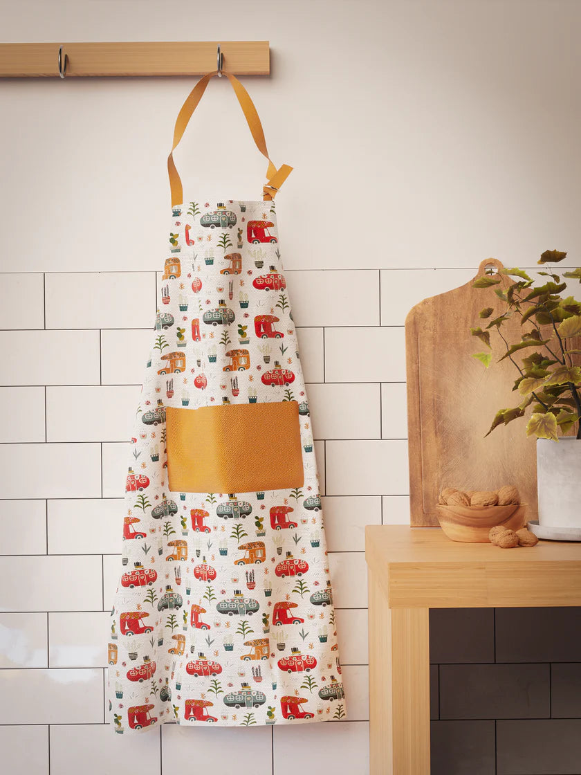 Tablier bohème en coton – "Été des bohèmes" - Les campeuses en cavale