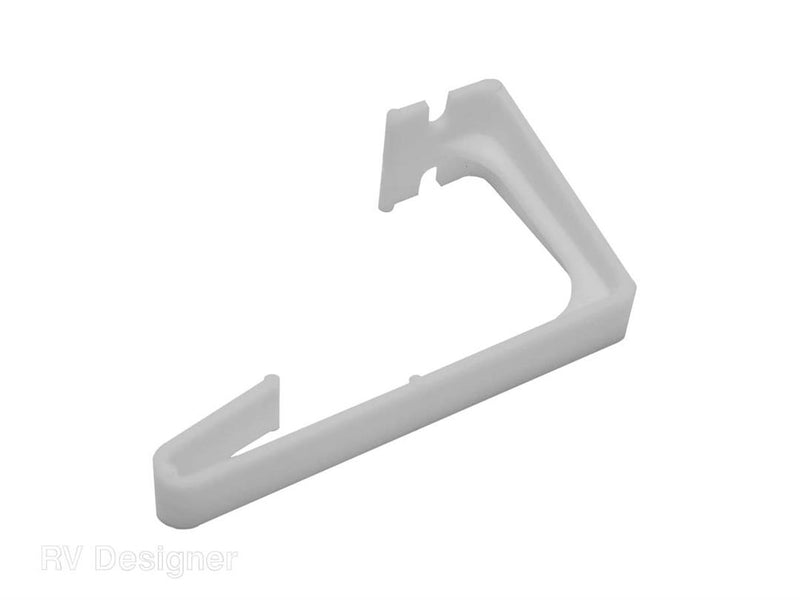 Porte-Rideaux de Fenêtre en L Blanc Plastique - Ensemble de 2 avec Vis de Montage