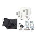 Poignée de porte d’entrée RV AP Products 20-0744 blanche/noire avec clés