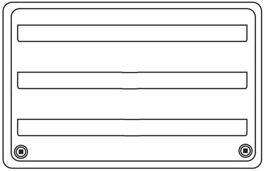 Ventilation de Réfrigérateur Dometic - Vent Inférieur/Supérieur - Plastique Noir 16x24 Pouces