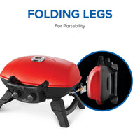 Napoleon TravelQ™ 285 Red Portable Propane Grill - Compact and Powerful