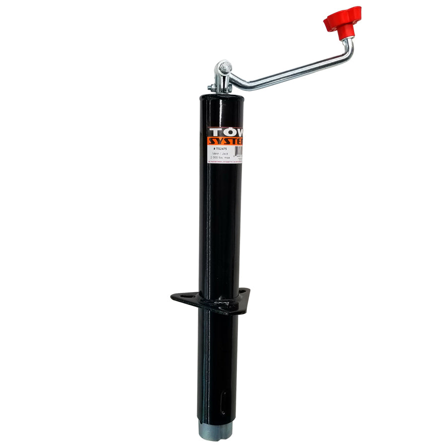 Vérin manuel 2000 lb avec manivelle supérieure pour remorque