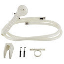 Tête de Douche Manuelle avec Tuyau de 60 Pouces - Blanc, Plastique, Fonction Trickle - Accessoire pour Douche Intérieure/Extérieure