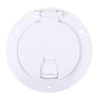 Trappe Cordon Électrique Ronde 30 Amp/50 Amp - Blanc Polaire, 5-1/8" - Avec Kit d'Installation