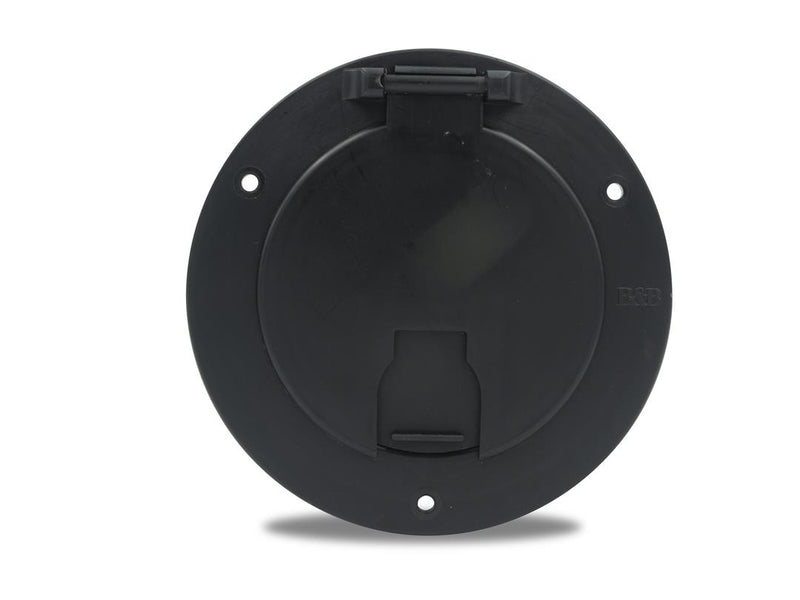 Trappe pour Cordon Électrique Ronde – Compatible 30 A/50 A, Noir, Résistante et Durable