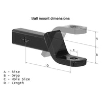 Support de boule ajustable Fastway E-Series HD 2-1/2" – Double boule 2" & 2-5/16" robuste en aluminium