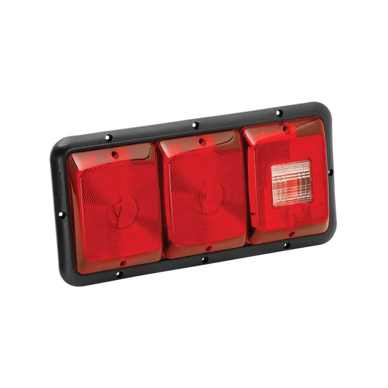 Feu Arrière Bargman #84 Triple Encastré Horizontal – Rouge et Recul – Base Noire