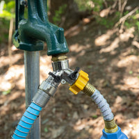 Robinet Y Métal Camco pour Tuyau d'Eau Potable - Répartiteur à 2 Voies, Vanne Contrôlée, Construction Robuste, Compatible Tuyaux de Jardin Standard, Certifié Faible Teneur en Plomb
