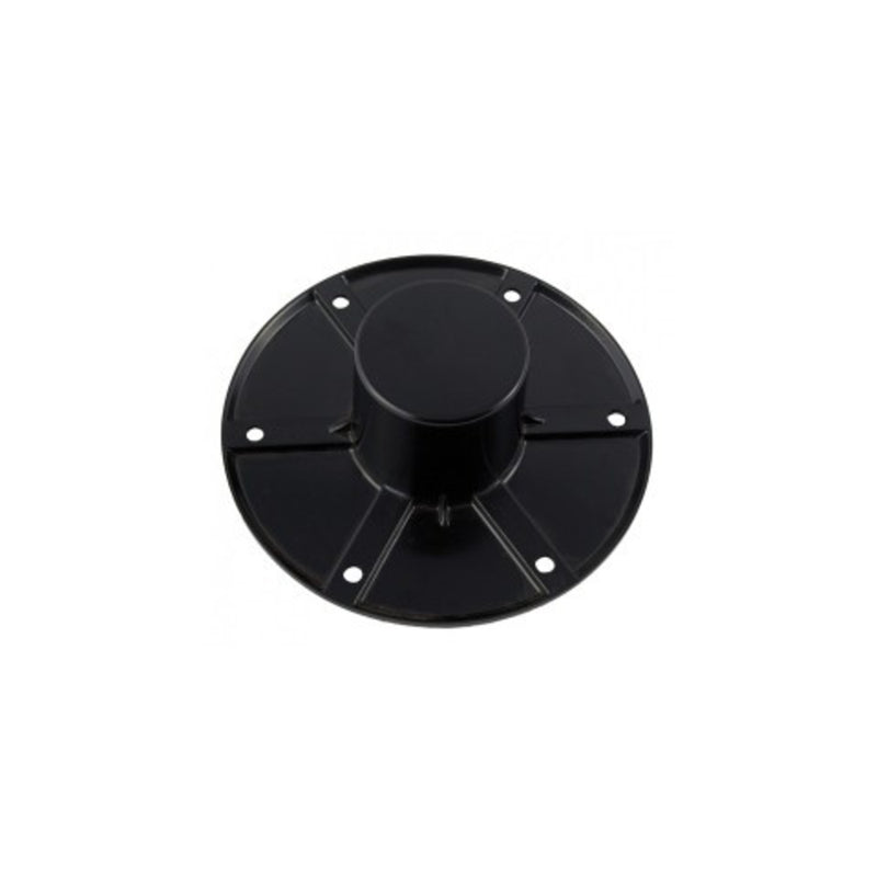 Round Recessed Table Leg Base - Flush Mount - 6 Bolt Holes - Black