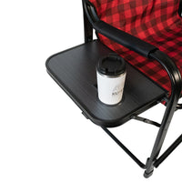 Chaise Pliable Kuma Bear Paws avec Table Latérale et Porte-Boissons - Robuste et Confortable, 350 lb