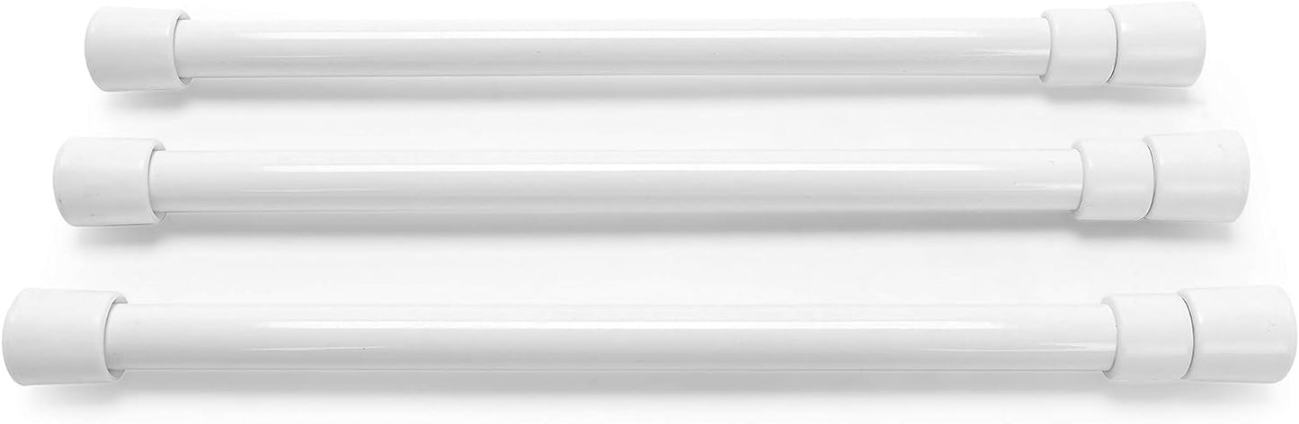 Pack of 3 White Cabinet Bars