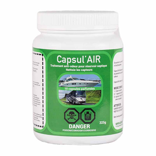 Anti-odor treatment for Capsul' AIR tank