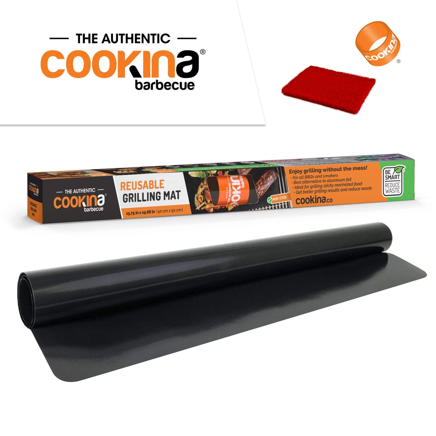 COOKINA Tapis de cuisson BBQ réutilisable antiadhésif – Pour barbecues et fumoirs