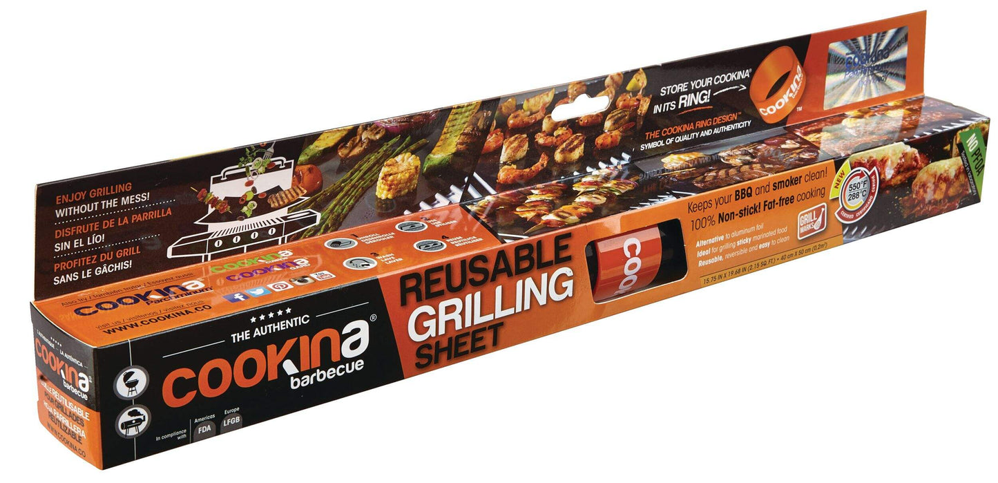 COOKINA Tapis de cuisson BBQ réutilisable antiadhésif – Pour barbecues et fumoirs