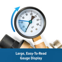 Camco Adjustable Brass Water Pressure Regulator - Protect Your RV and Boat from High Pressure