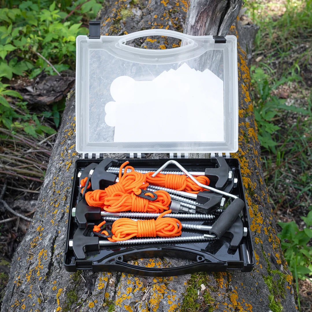 Kit de piquets Deluxe Kuma Outdoor Gear – Ensemble d’ancrage robuste pour camping