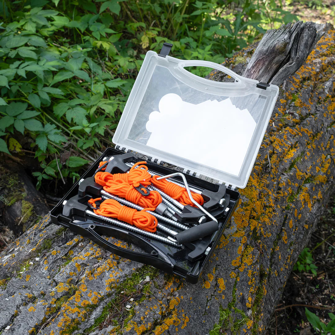 Kit de piquets Deluxe Kuma Outdoor Gear – Ensemble d’ancrage robuste pour camping