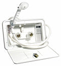 Ensemble de douche exterieur blanche