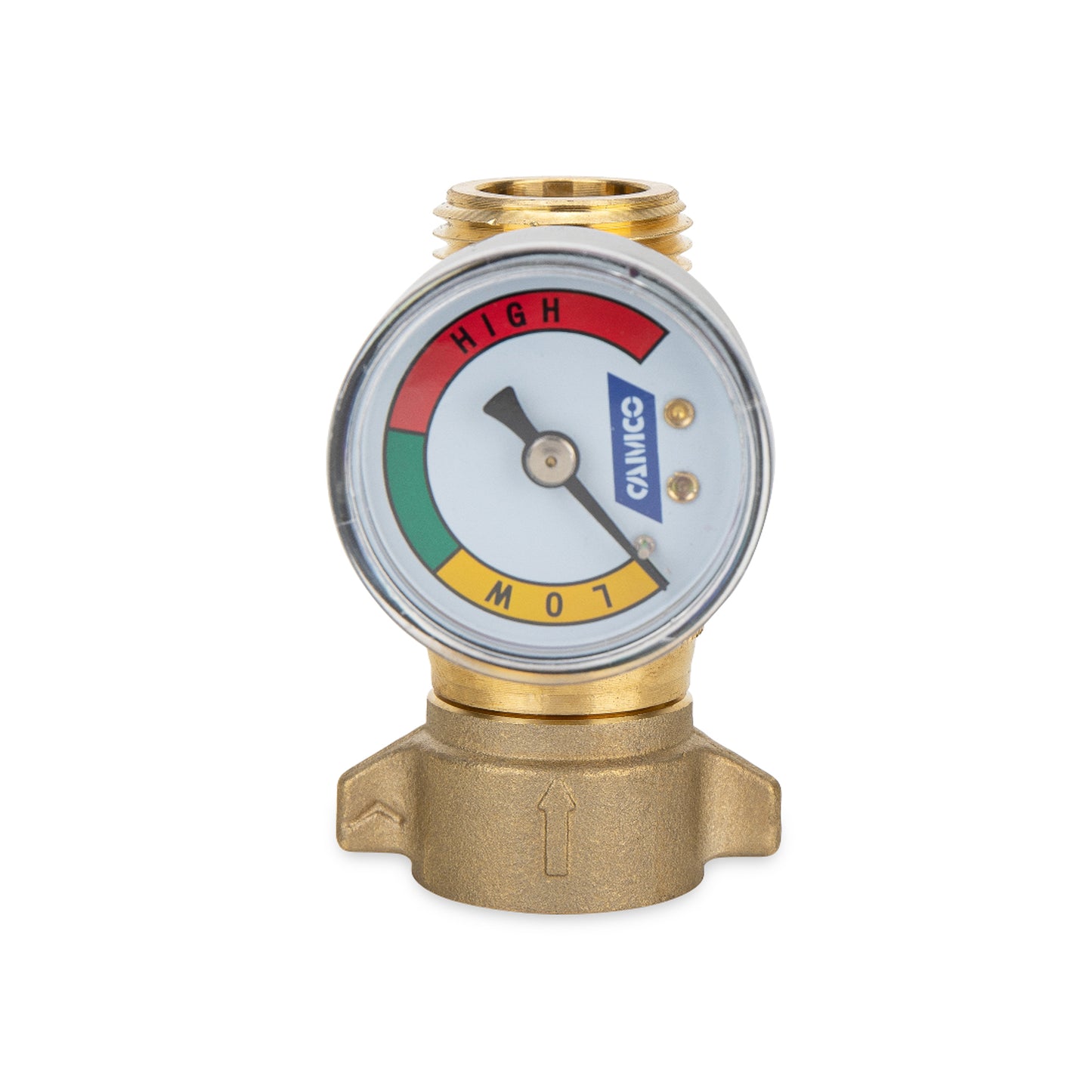 Régulateur de Pression d’Eau en Laiton avec Manomètre Camco - Protège la Plomberie de Votre VR ou Bateau