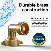 Coude de Tuyau à 90° Camco - Laiton Robuste, Anti-Torsion et Facile à Installer