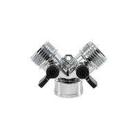 Camco Metal Y Water Hose Tap - 2-Way Hose Splitter, Controlled Valve