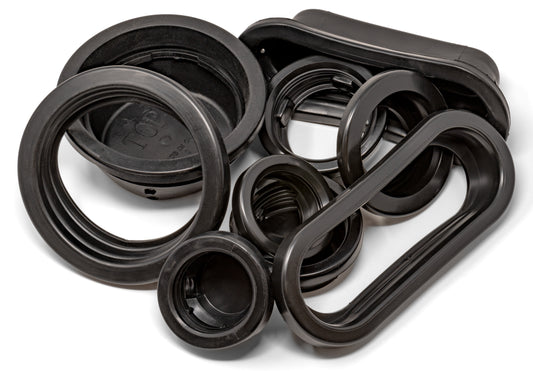 Bague de Montage en Caoutchouc 2,5" Ronde Ouverte pour Lumières de Camions et Remorques