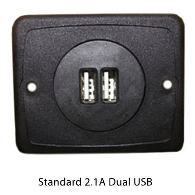 plate - charging station - sigma - w/12v/usb port - square - black