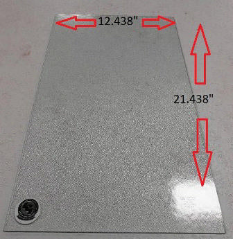 entrance - door - glass only - 21.438" x 12.438" - obscure - temp. rect - fits krv 288901