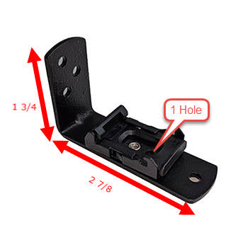 bracket - value line roller shades - large "l" wall mounting bracket - w/valance mounting hole