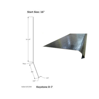 skirt - metal - 030 - 16" x 170" - 2"rad - d-7 - black tp se