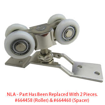 track - sliding door - rollers only - w/bracket