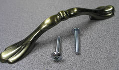 door - pull - 3" - lions paw - hand finish antique english