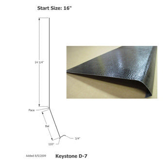 skirt - metal - 030 - 16" x 120" - 2"rad - d-7 - black tp se