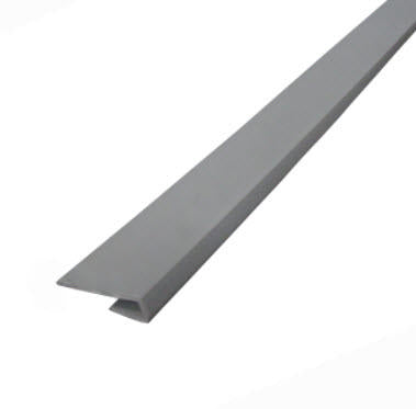 trim - end cap - 3/16" - j channel - 6020-k-gr - grey - 8'