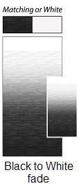 awning - fabric only - 14' - power - black fade to white - prepflex (includes shipping tube)
