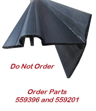 seal - tri-extruded - bottom pan - w/ 3/8" wear bar - 168" - black - (336'/bx) - must order increments of 14'
