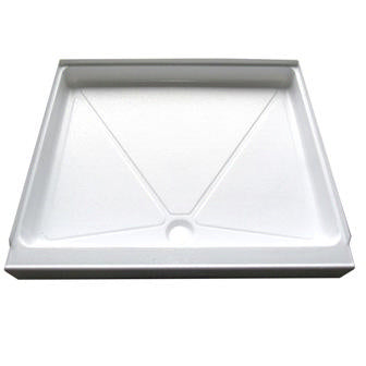shower - pan - 30" x 36" - center drain - white - min qty/40