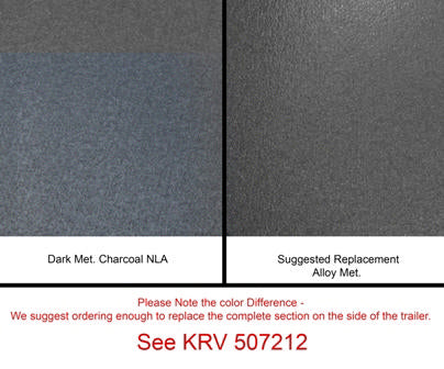 skirt - metal - 030 - 16" x 142" - 2" rad - h d-39 - dark met. charcoal tp