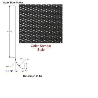 skirt - metal - 030 - 9" x 168" - 2" rad - d-12 - black - tp - de